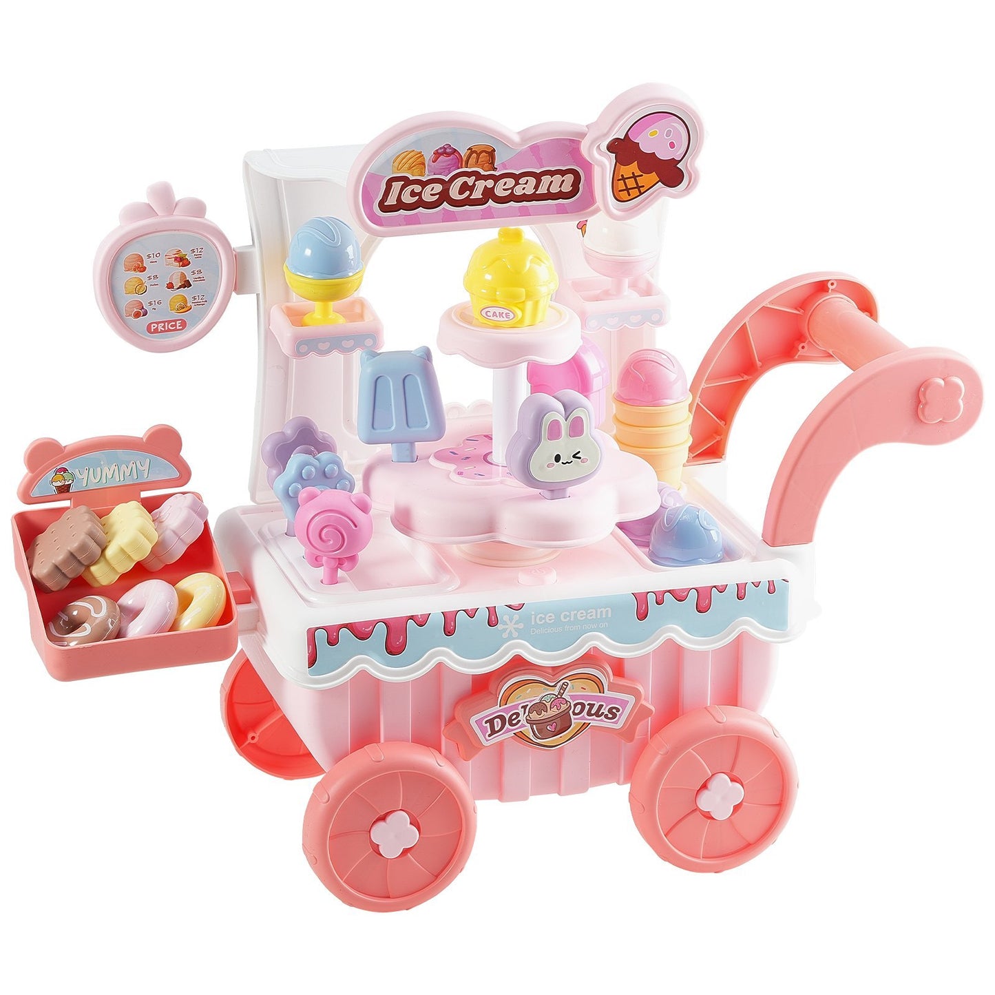 Ice Cream Cart For Kids Pretend Play Ice Cream Shop For KidsPink