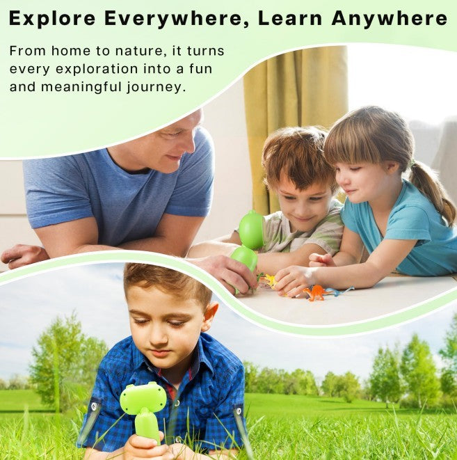 Handheld Microscope For Kids, 500-1000X Pocket Miniscope Educational Science Toys, 2'' IPS Screen Portable Handheld Digital Microscope Gifts For Birthday Christmas Science Gift