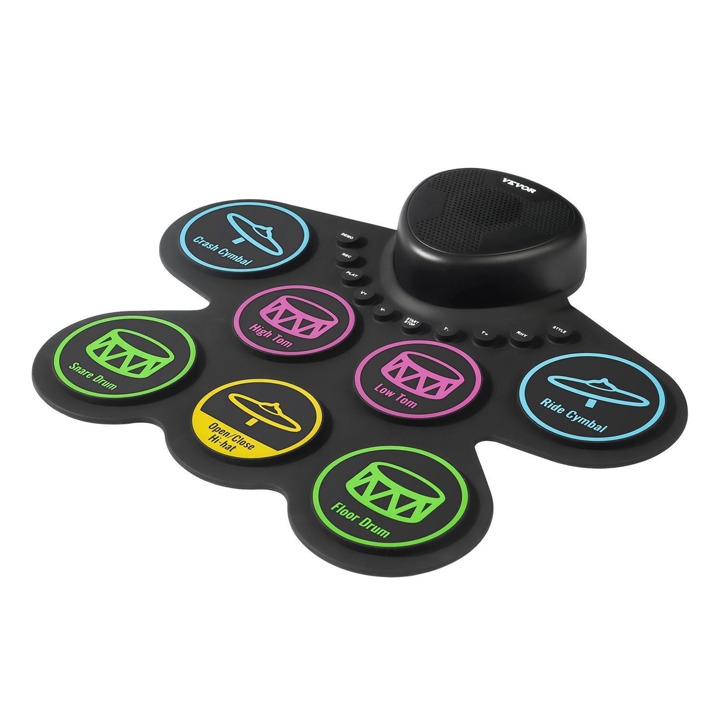 Electric Drum Set 7-Pad With Headphone Jack Pedals Speaker For Beginners & Kids