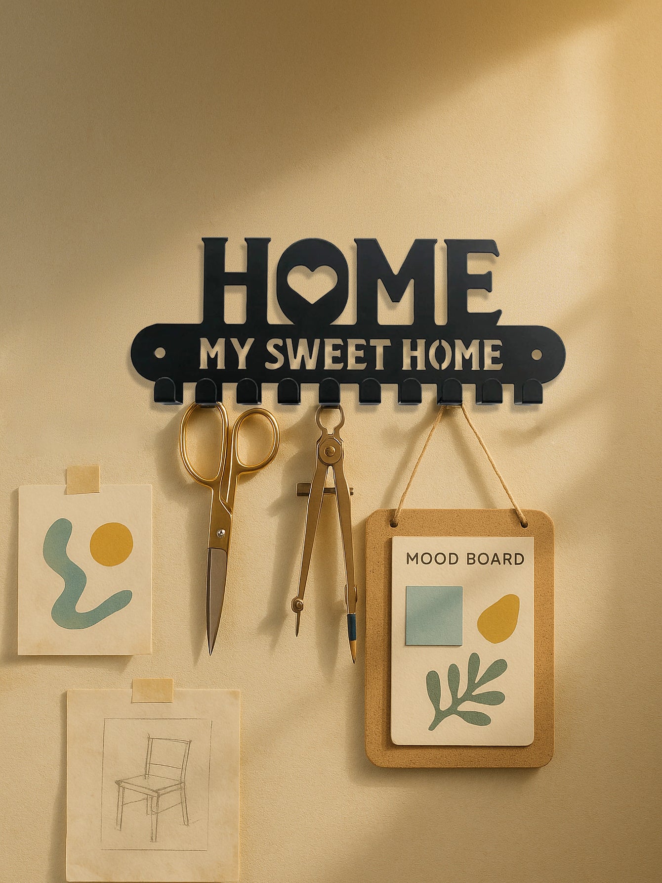 Handcrafted Copper Metal Wall-Mounted Jewelry Organizer With Slots,Display Stand