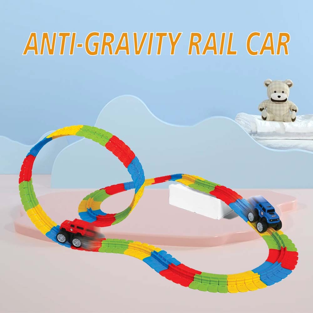 92-piece Anti-gravity Track Racing Adventure Toys Suitable For Car Scene Building, Children And Family Entertainment, Children's Early Education Toys