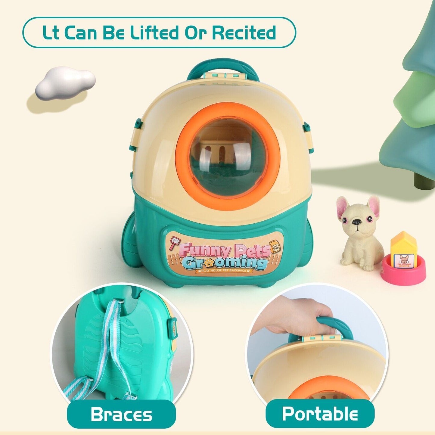 2025 Pet Care Play Set Doctor Kit For Kids, 16 Pcs Doctor Pretend Play Vet Dog Grooming Toys Puppy Dog Carrier Feeding Dog Backpack Gifts.Logistics Is Randomly Sent By UPS,USPS,FEDEX.