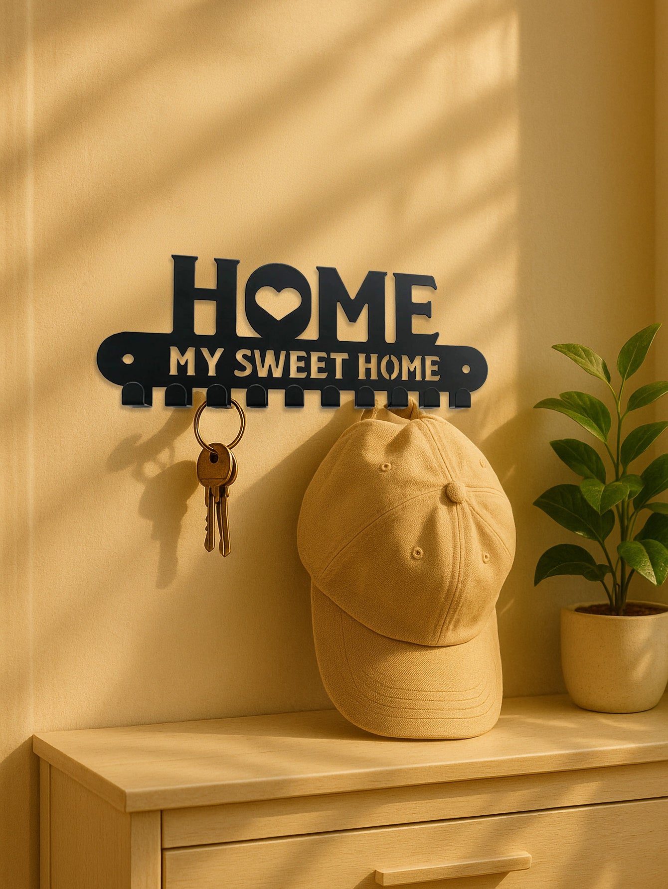 Handcrafted Copper Metal Wall-Mounted Jewelry Organizer With Slots,Display Stand