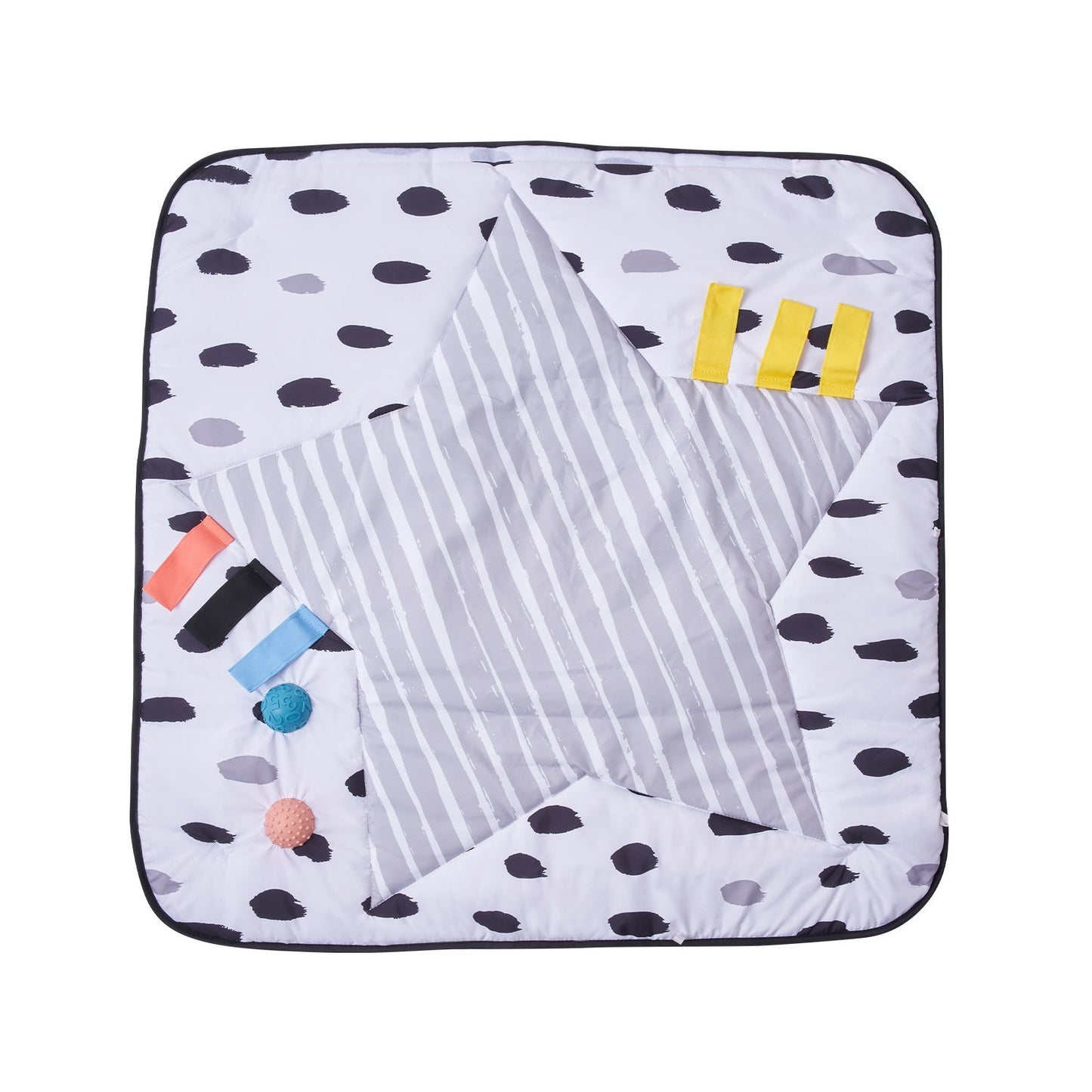 Baby Play Gym Mat Tummy Time Activity Mat With 6 Sensory Toys
