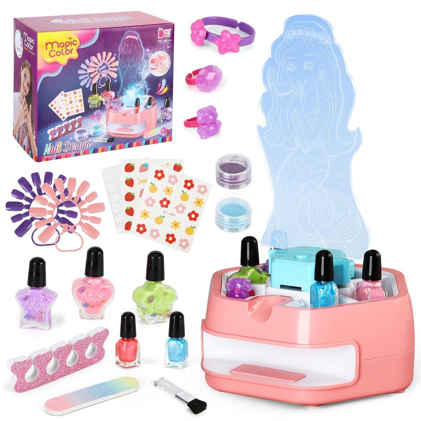 Kids Makeup And Nail Art Spray Set Toys Creative Playtime Fun Kids Fun Nail Art Perfect Holiday Gift