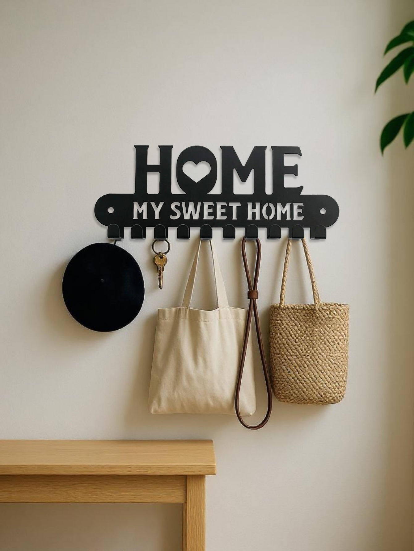 Handcrafted Copper Metal Wall-Mounted Jewelry Organizer With Slots,Display Stand