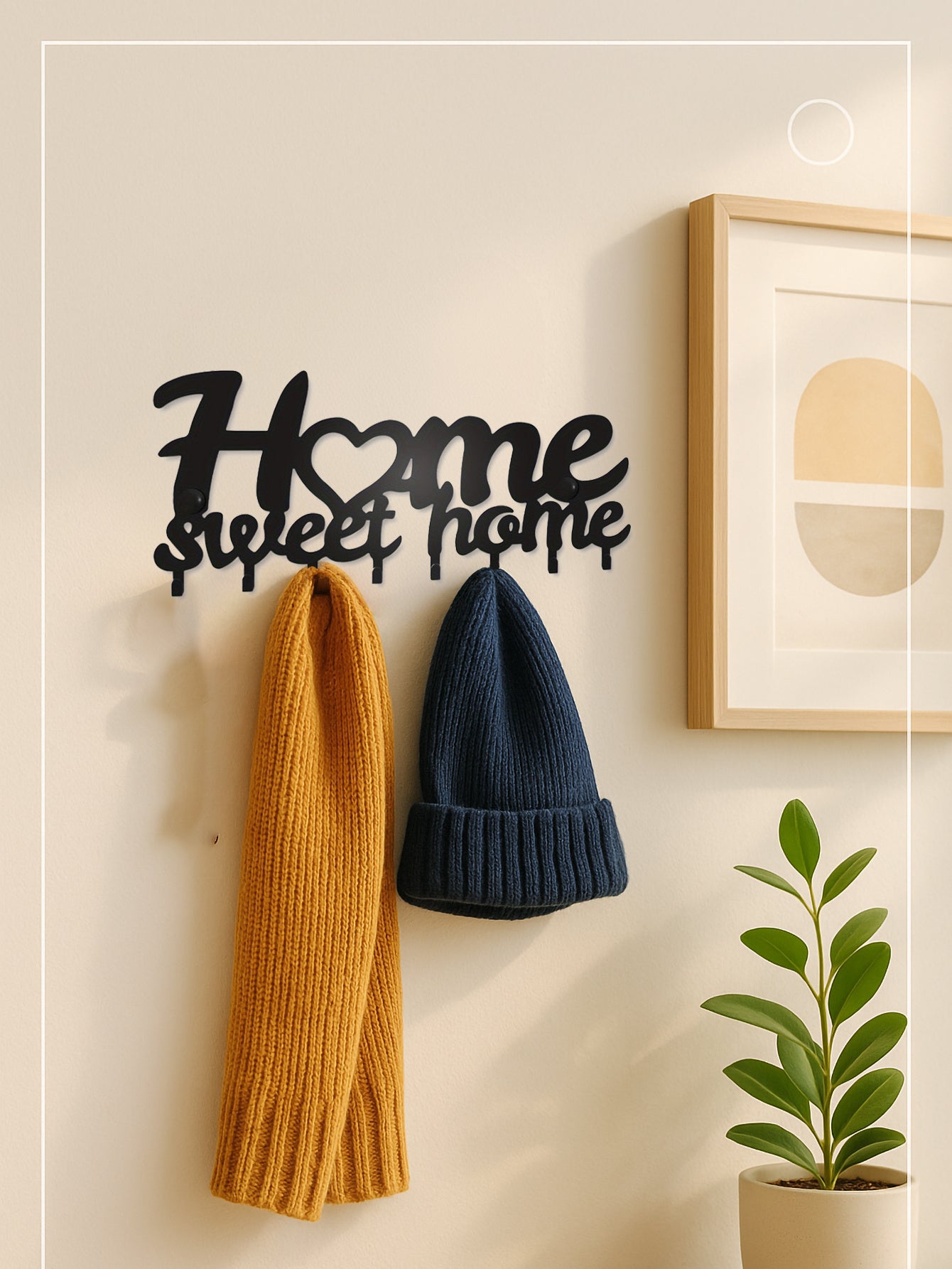 Sleek Adhesive Key Holder - Metal Key Holder Wall Mount W Contemporary Design