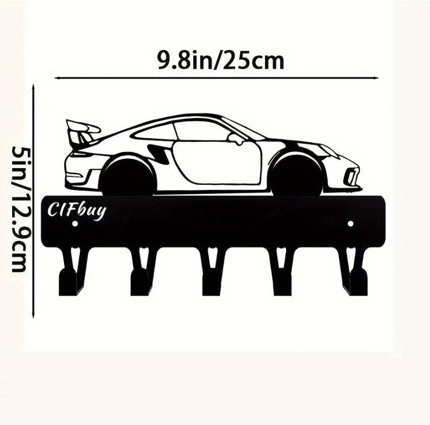 1PCS Industrial Chic Black Metal Wall Hook - Saving Wall Mount Organizer