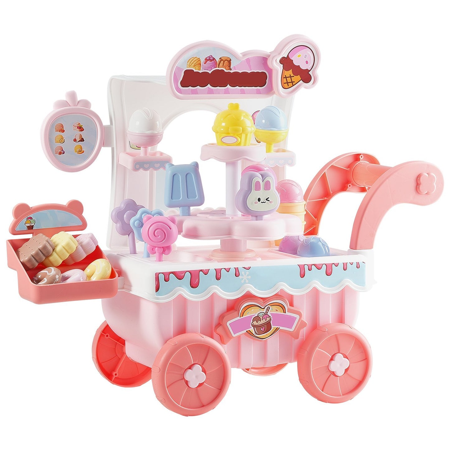 Ice Cream Cart For Kids Pretend Play Ice Cream Shop For KidsPink
