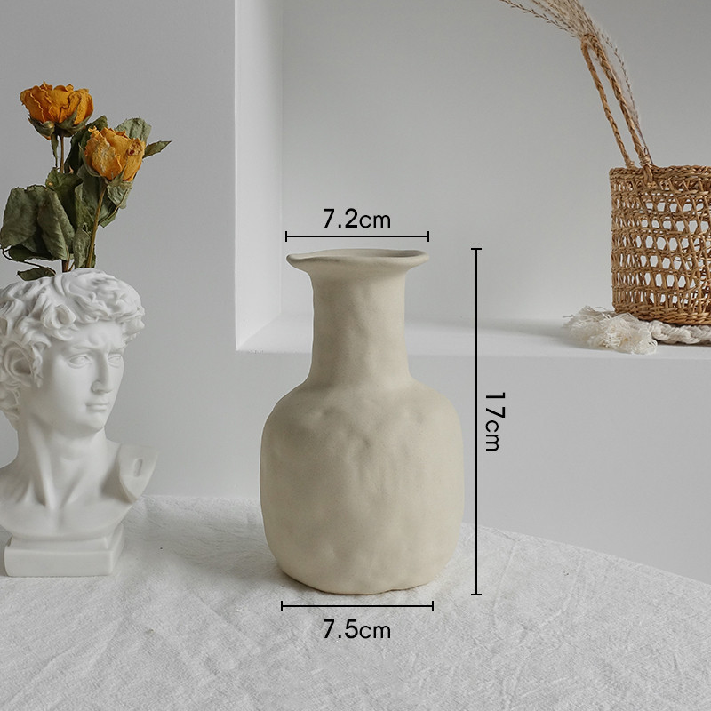 Simplicity Ceramic Vase Dry Flower Arrangement Home Decoration Ornament Living Room Display Art Vases - Image 8