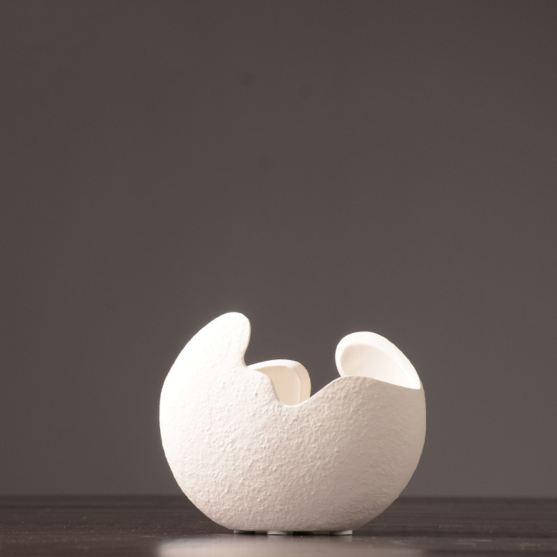 Simple white ceramic vase decoration - Image 6