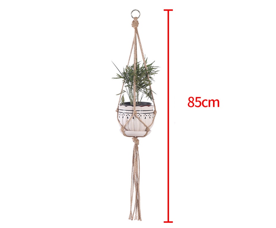 Hand-woven plant hanging basket cotton rope sling basket - Image 4