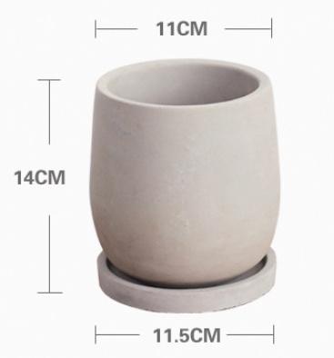 Round cement flower pot - Image 5
