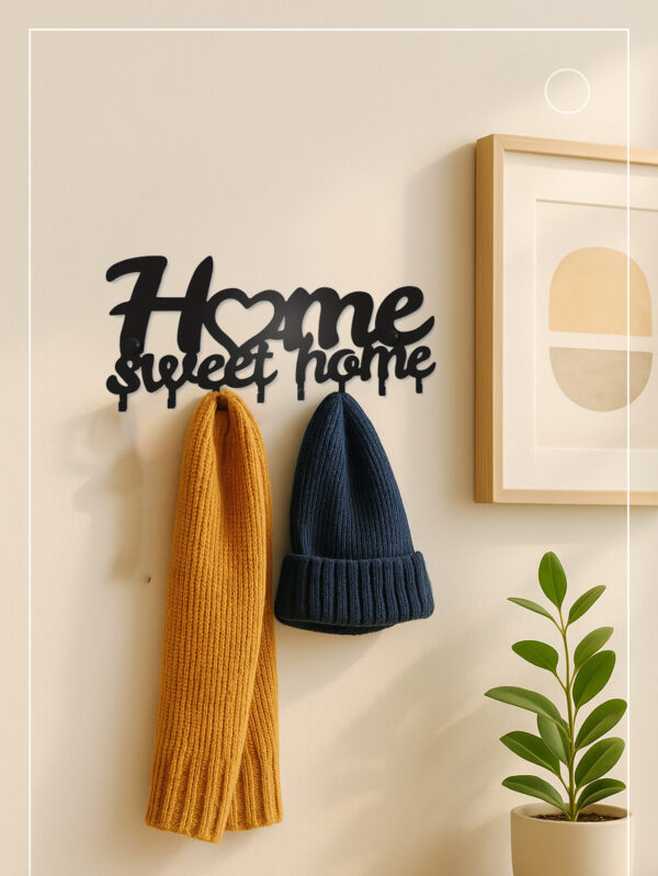 Sleek Adhesive Key Holder - Metal Key Holder Wall Mount W Contemporary Design