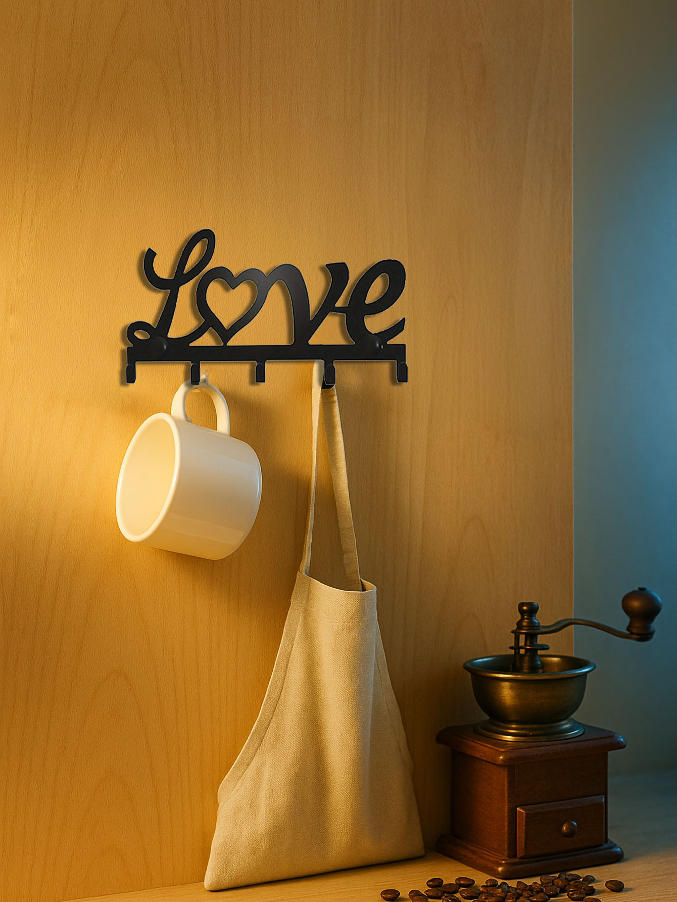Wall-Mounted Metal Rack Multifunctional Key Holder, Practical Decor Highlight - Image 5
