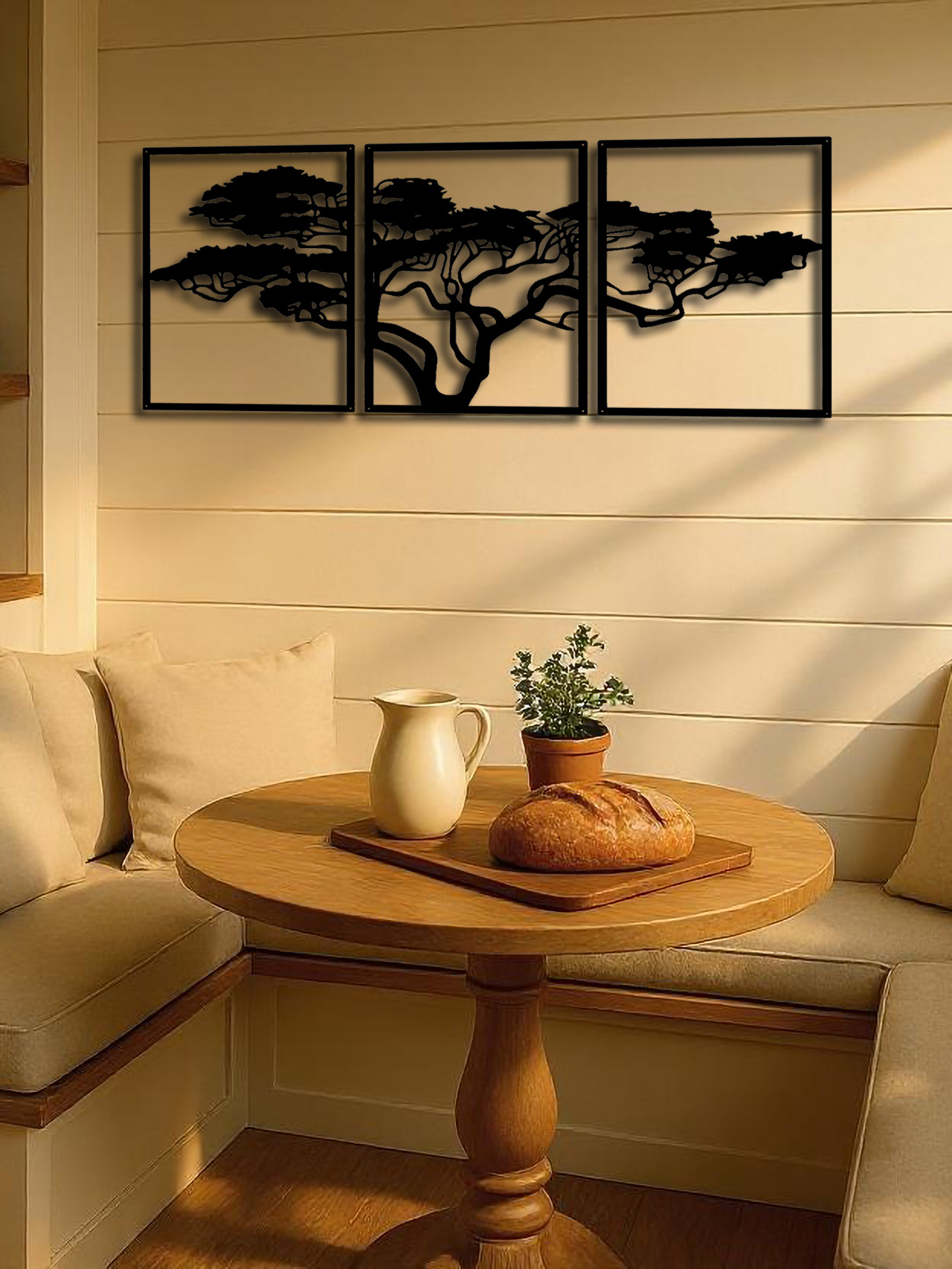 Set Of 3 Black Metal Tree Of Life Wall Arts,Stunning Boho Spiritual Decor - Image 5